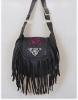 Leather Rose Purse with Fringe Leather Rose Purse with Fringe