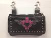 Embroidered Heart Belt Bag (Pink)